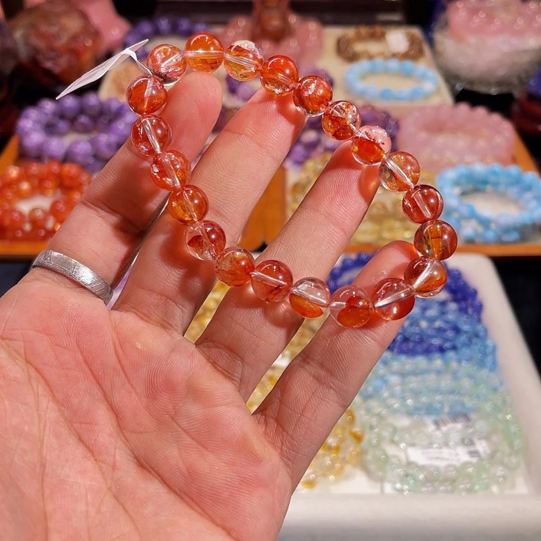 手链水晶未镶嵌橘子胶花9.3mm