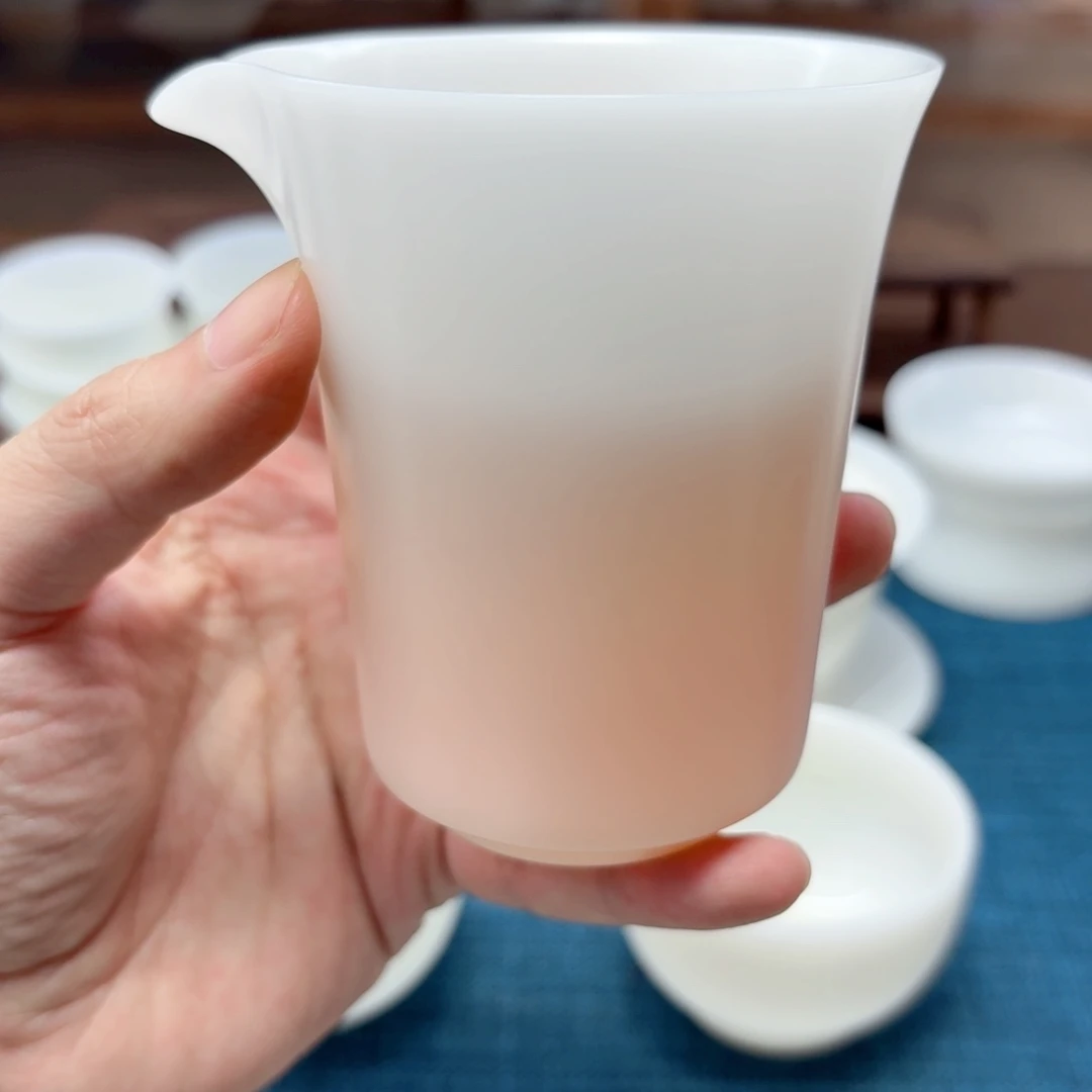 素烧璞玉冰种玉瓷茶具