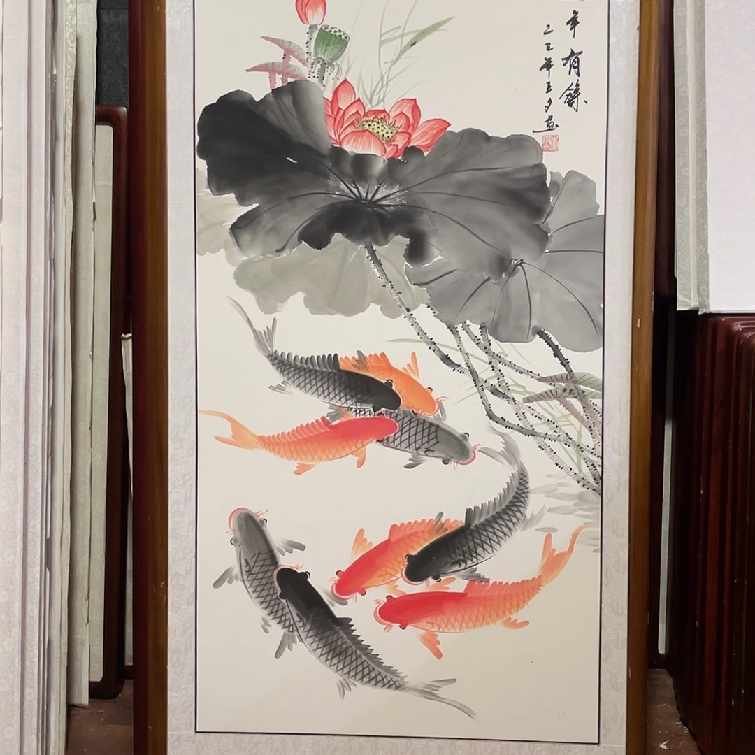 国画带框尺寸63*123厘米
