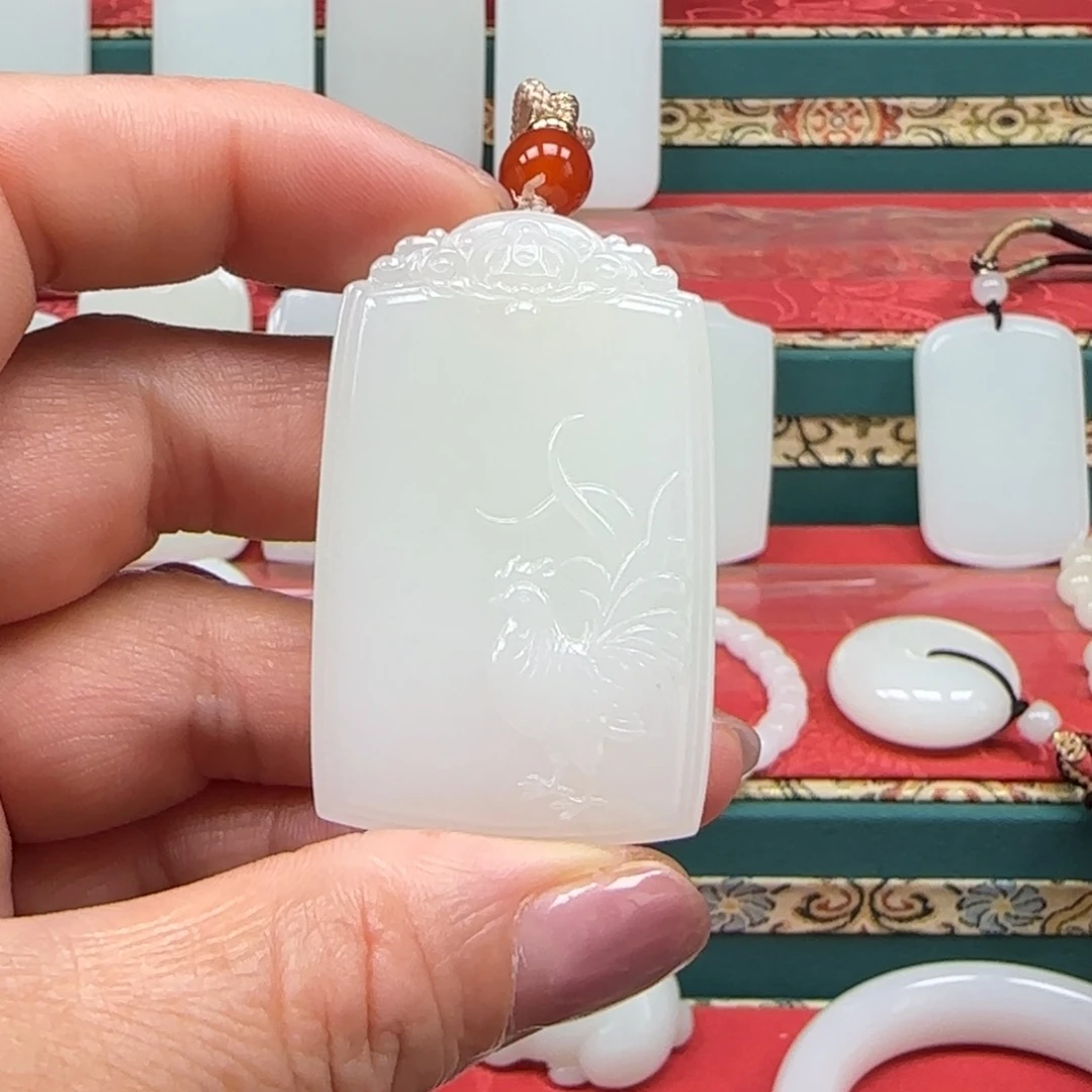 和田玉未镶嵌挂件木*人