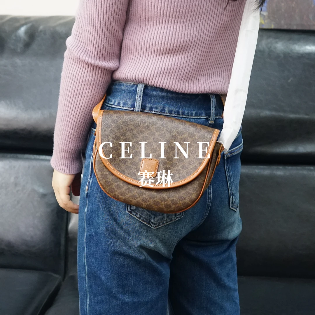95新 Celine/思琳 老花斜挎包/JJ12426758/6758