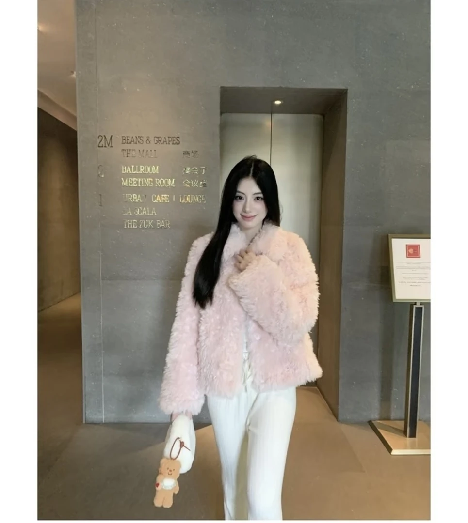 【富人区托卡】超软糯冬日氛围感保暖显瘦毛毛外套网红轻奢上衣女