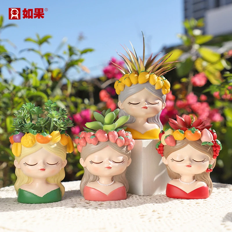 硕果累累花盆土培多肉适合鲜花玫瑰百合盆栽田园风工艺简约装饰