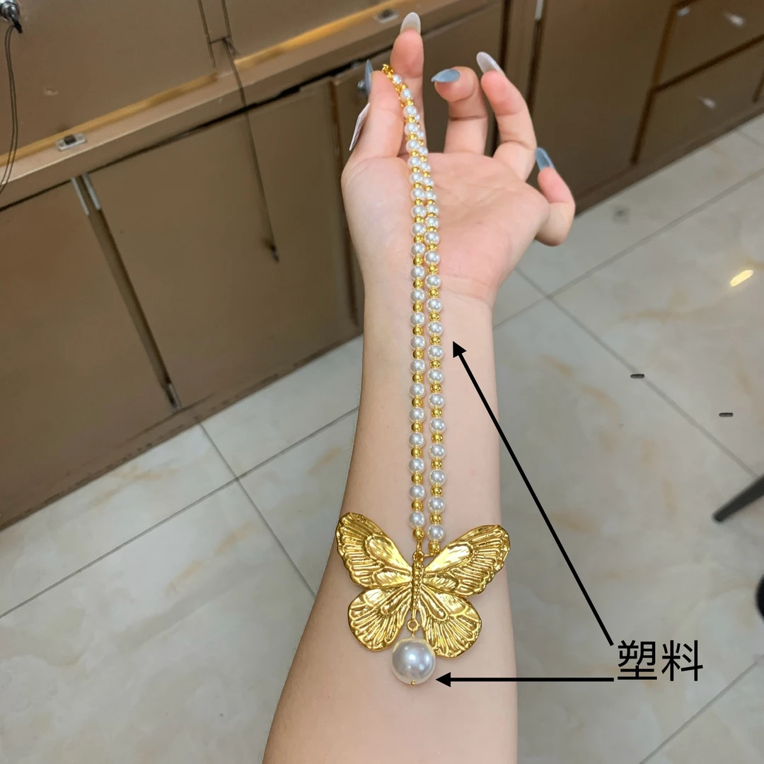 7-TL【秀秀专享】足金999 蝴蝶项链