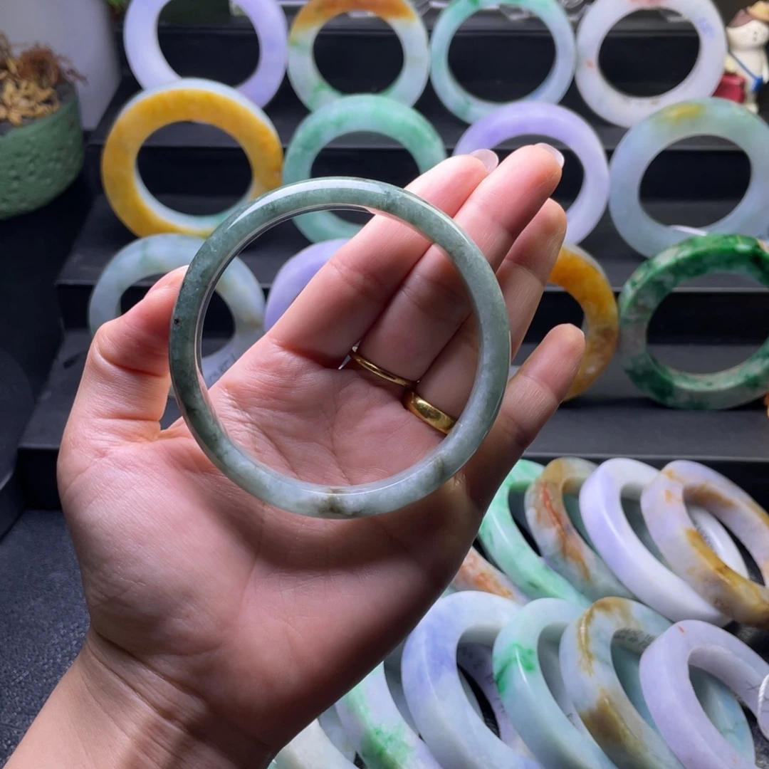&***鲤定制翡翠未镶嵌翡翠手镯