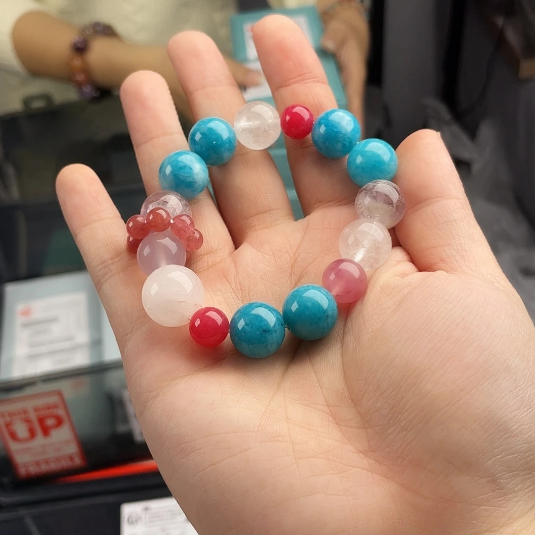 银S925镀金镶嵌水晶手串