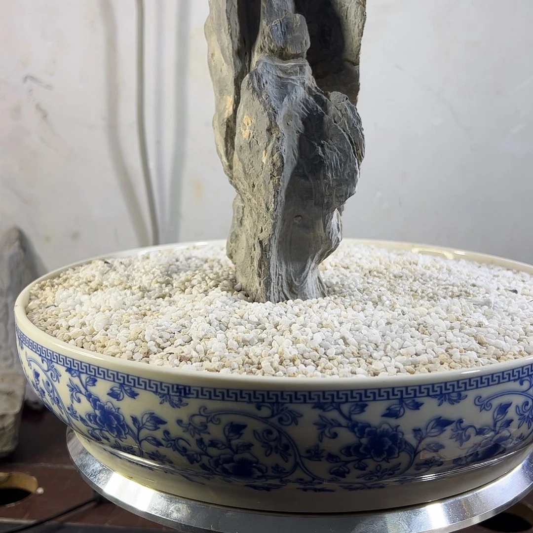 无***尘灵璧石精美摆件石头