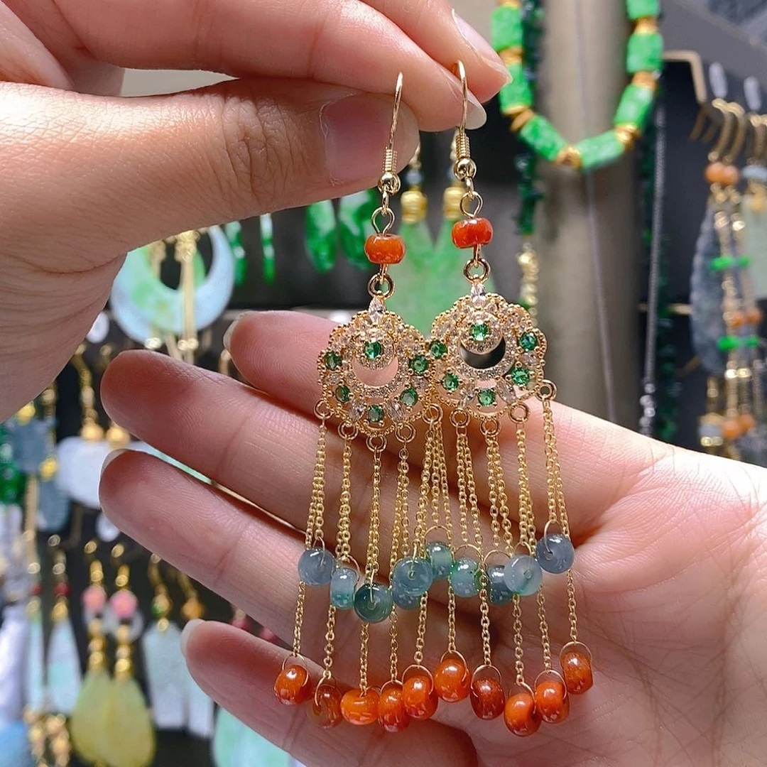 未镶嵌翡翠耳饰翡翠