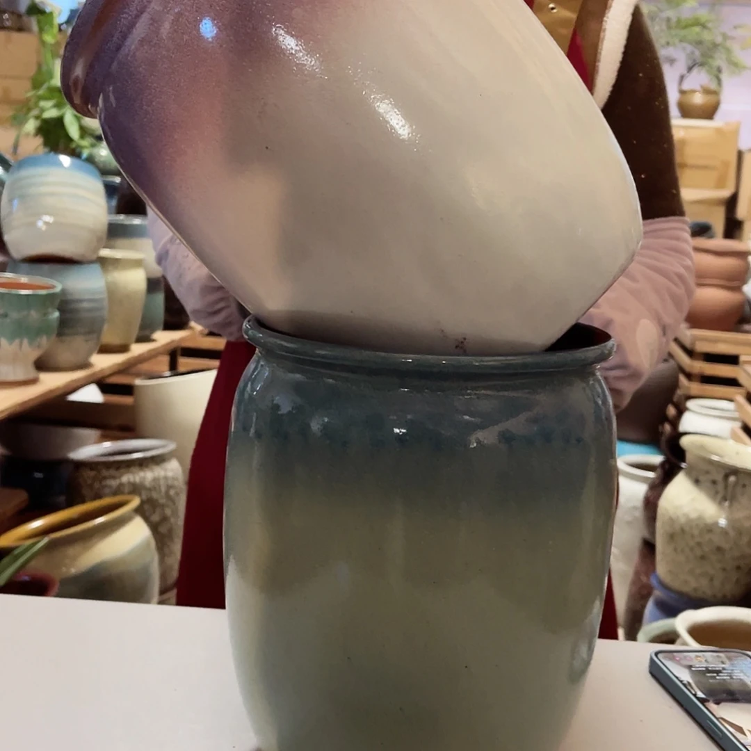 紫砂花盆高度25口径19