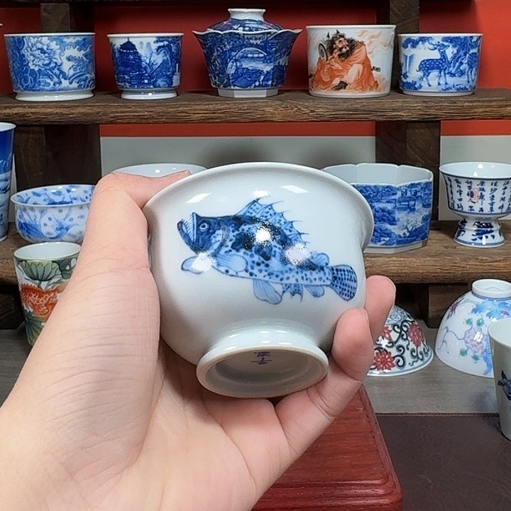 杯现代景德镇陶瓷盖碗