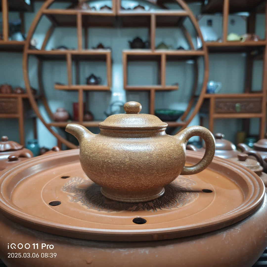 宜兴原矿金降坡莲子壶掇只壶