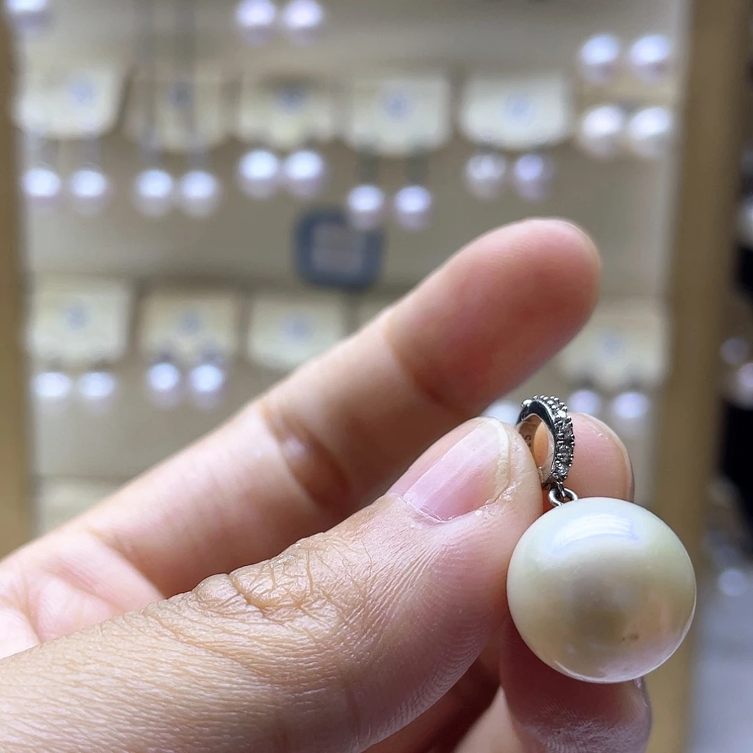 淡水珍珠银S925镶嵌颈饰