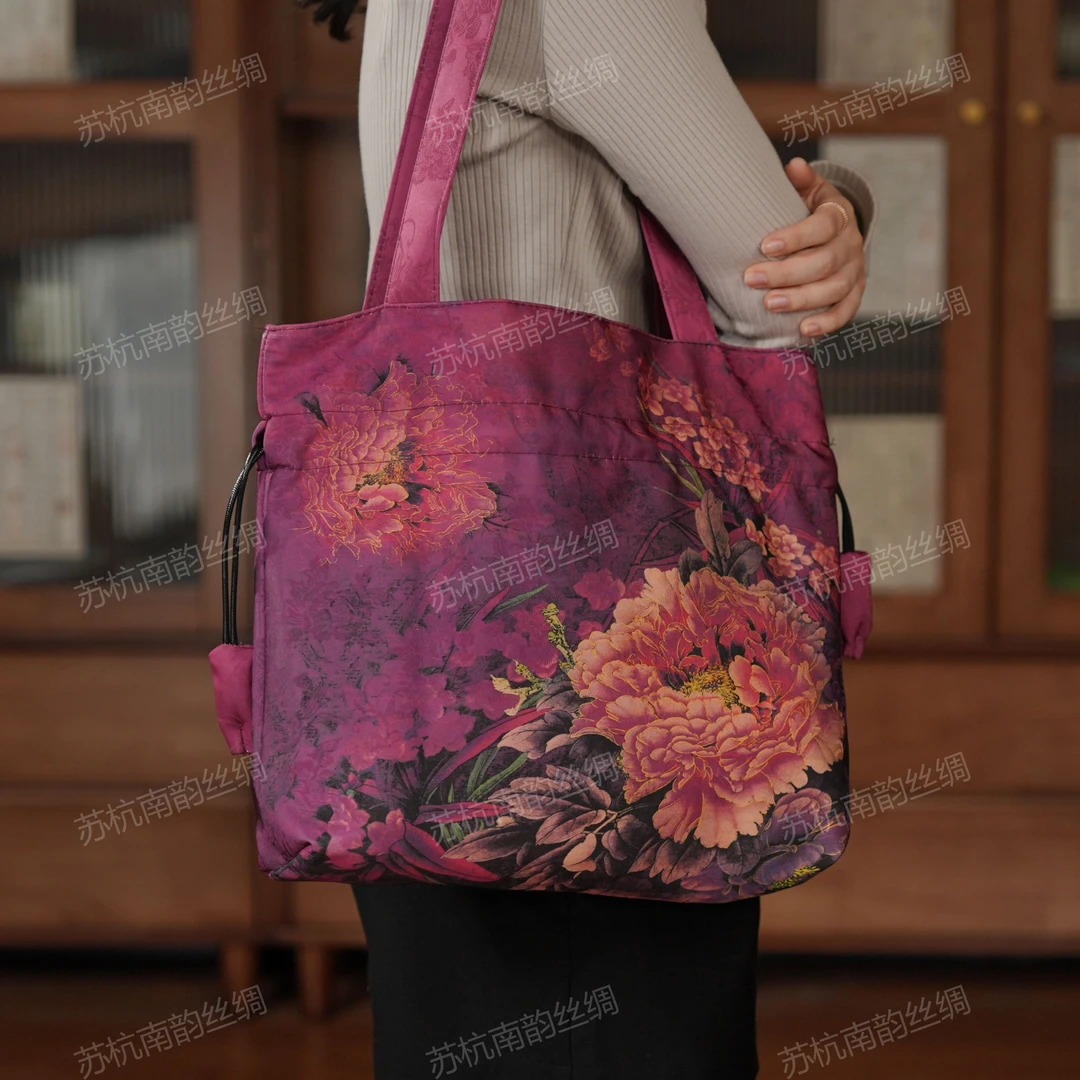 【D74-246 牡丹包】39*34手提包挎包新中式气质国风女士民族风