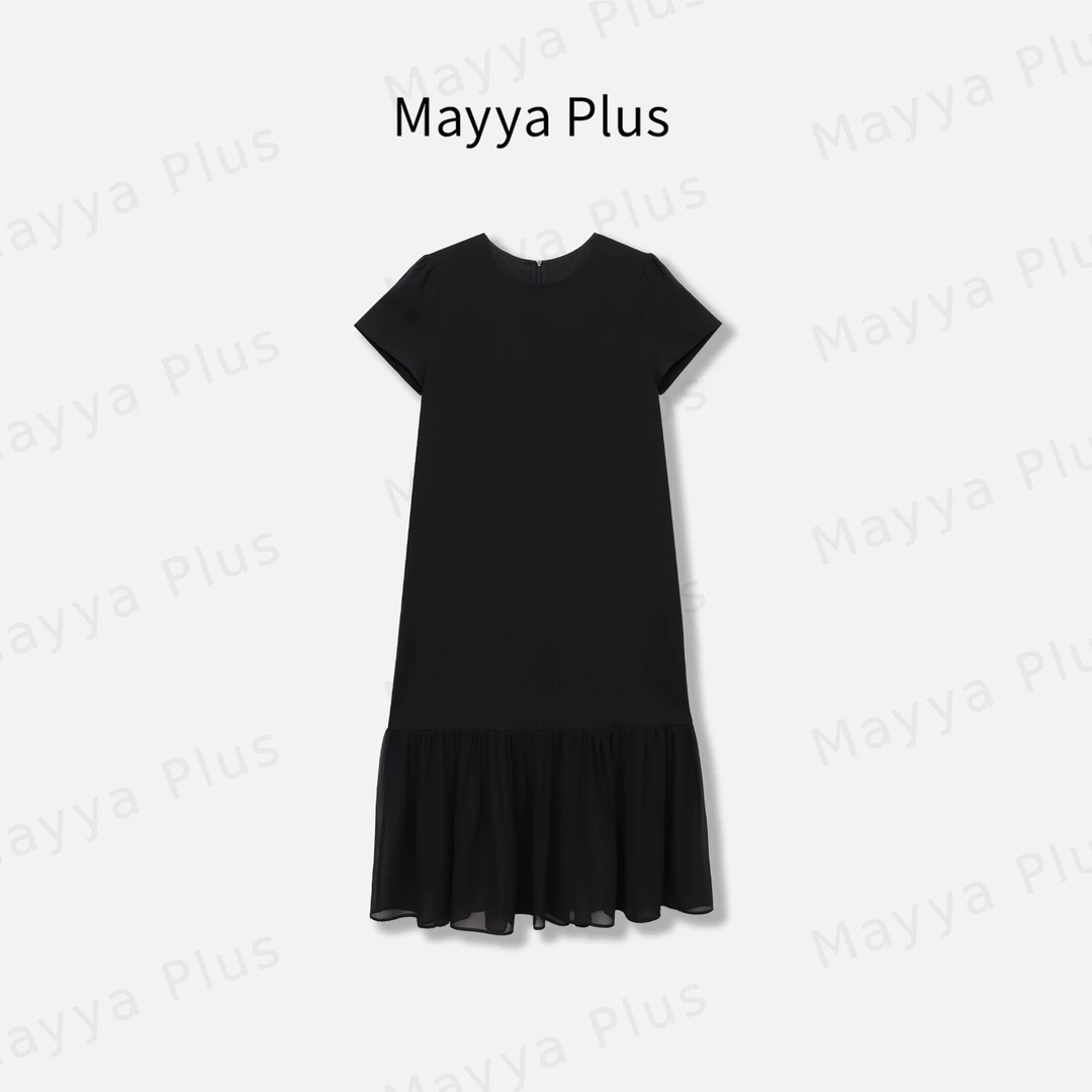 【醋酸之约】Mayya Plus麦芽定制女夏季慵懒风减龄连衣裙子32528968