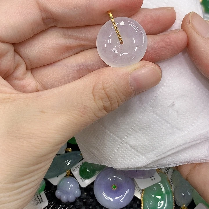 颈饰18K金镶嵌翡翠123456788988