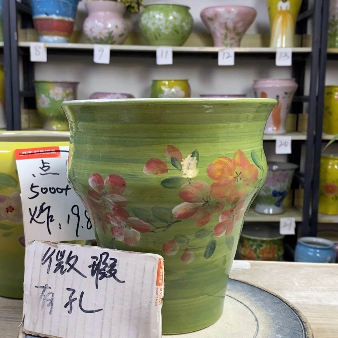 景德镇手工手绘陶瓷花盆