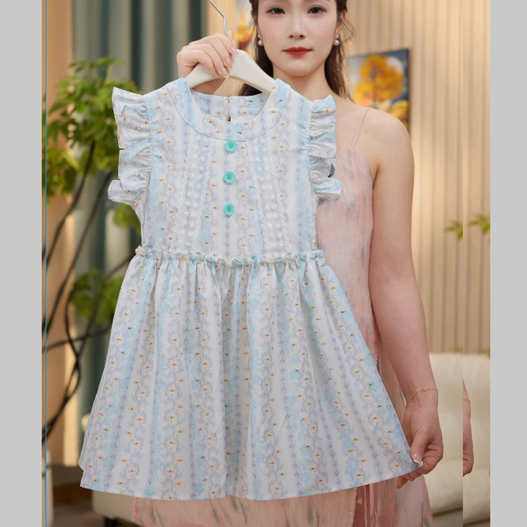 1010 夏季女童连衣裙儿童公主裙女童夏装2025新款甜美