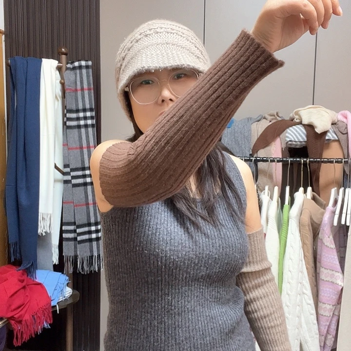 山羊绒黑色护胳膊8888