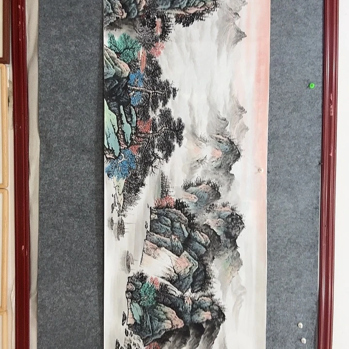 国画手绘国画江山如画