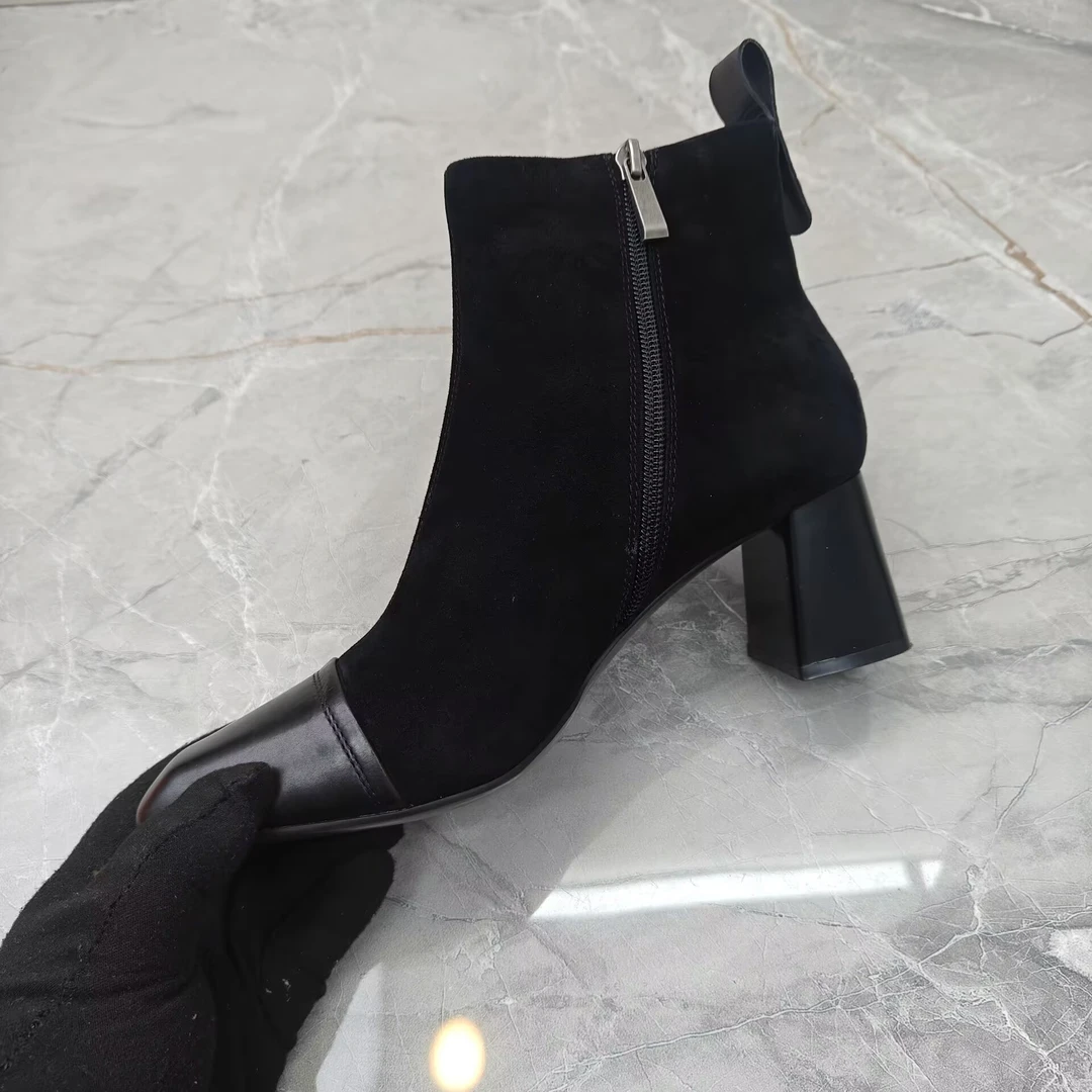 e（孤品）38/39码短靴女靴子 36-6507羊皮+牛皮