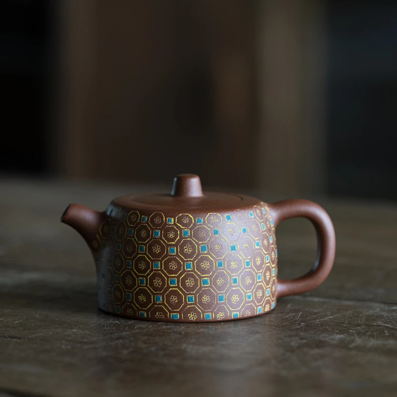 【佳香】炻堂家用茶壶泡茶壶-井栏灯笼锦地纹壶（炻堂Q0040）