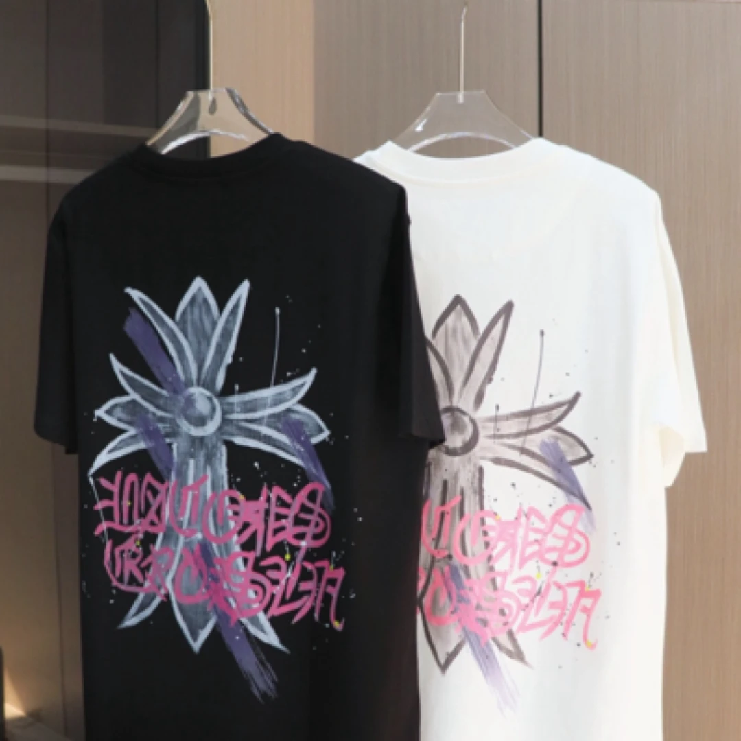 340斤2025短袖欧货男装短袖时尚潮流青春男女同款