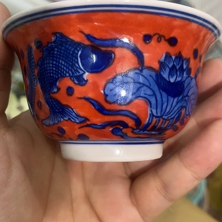 獬***豸摆件景德镇陶瓷主人杯1344