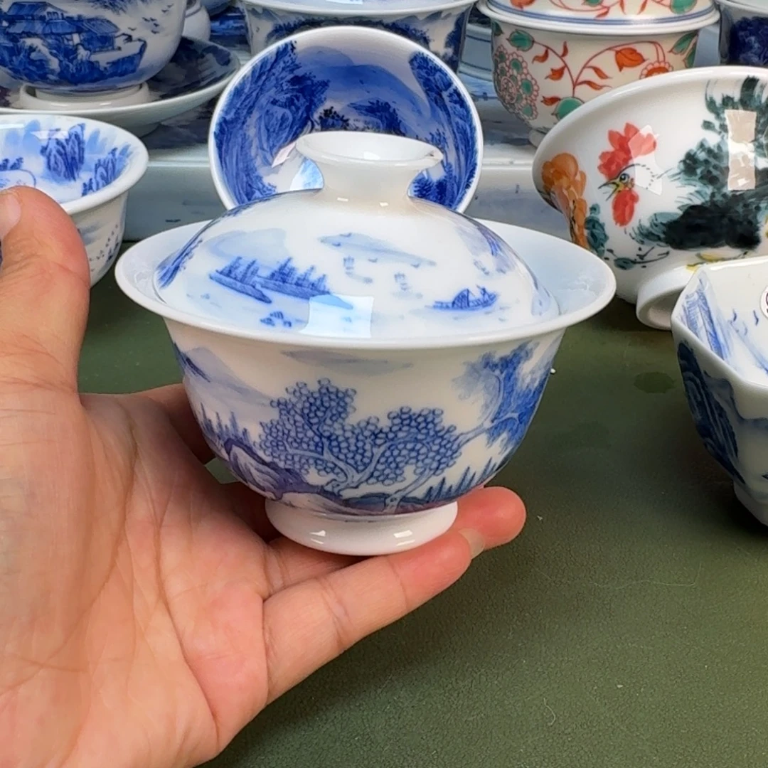 陶瓷景德镇纯手绘茶具圆圆249