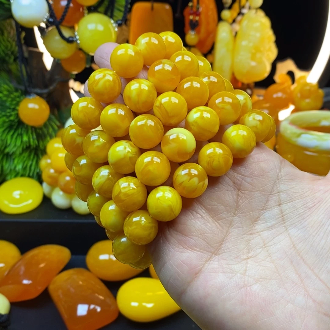 吴***₄无非金属老蜡14mm手串7串