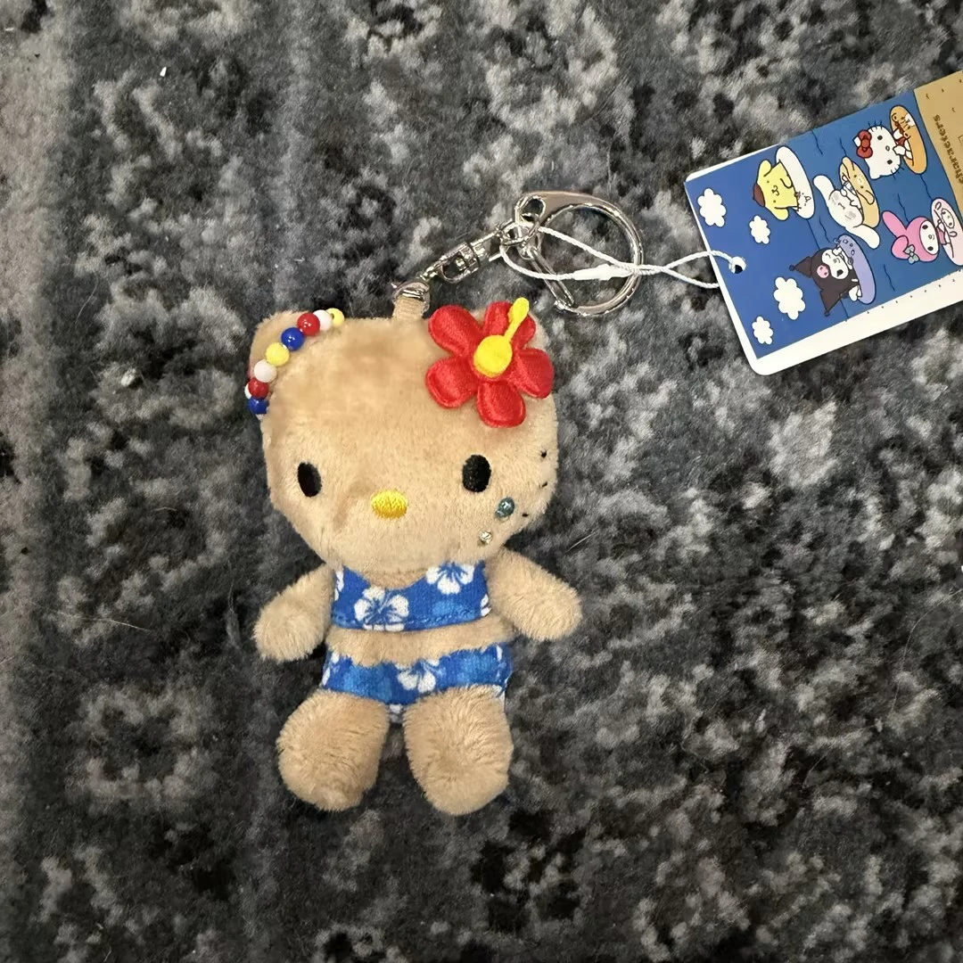 【东京限定】Hello Kitty 蓝色衣服套装Kitty钥匙扣玩偶