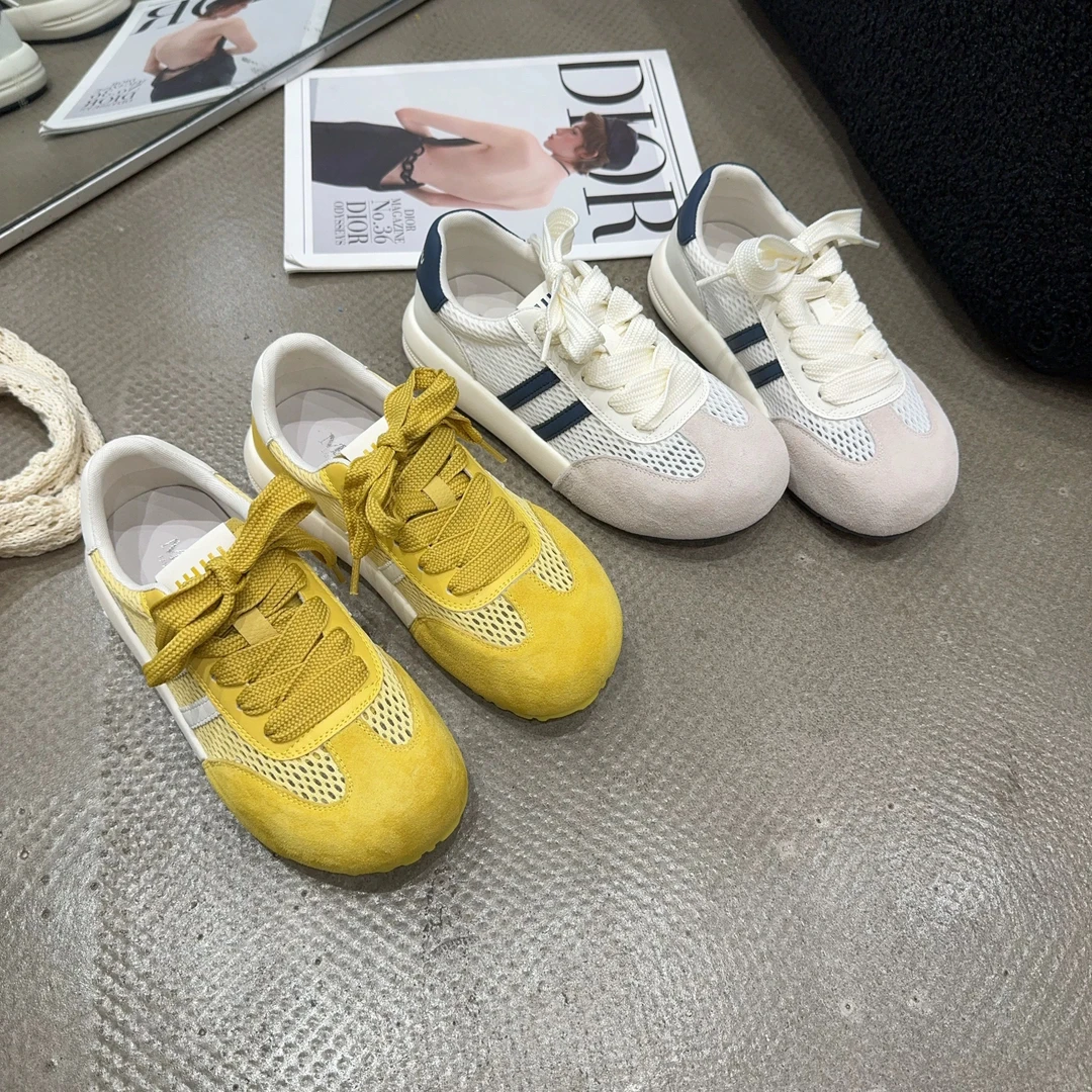 8889 夏季新品女真皮拼接网面透气时尚潮流百搭韩版轻盈休闲鞋潮