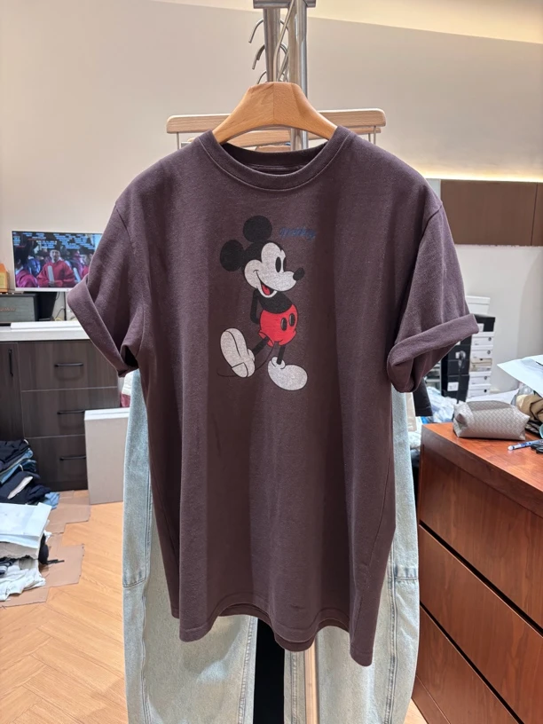 巧克力米奇T恤高密织小领型