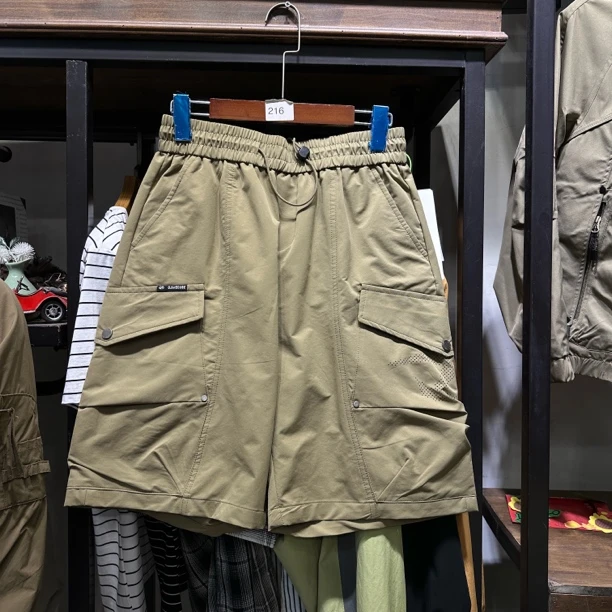 工装风夏季五分裤短裤休闲裤男装831
