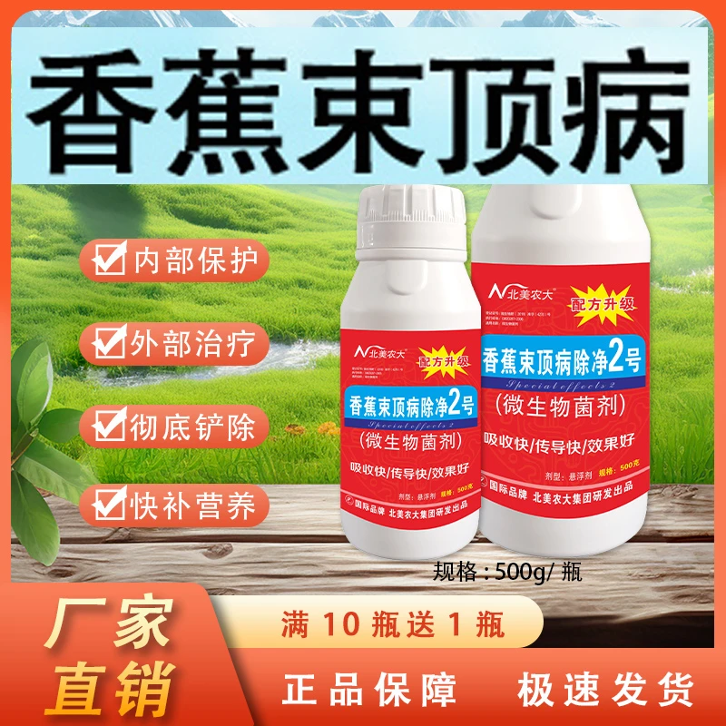 香蕉束顶病专用杀菌剂束顶病防控微生物叶面水溶肥香蕉病害防控