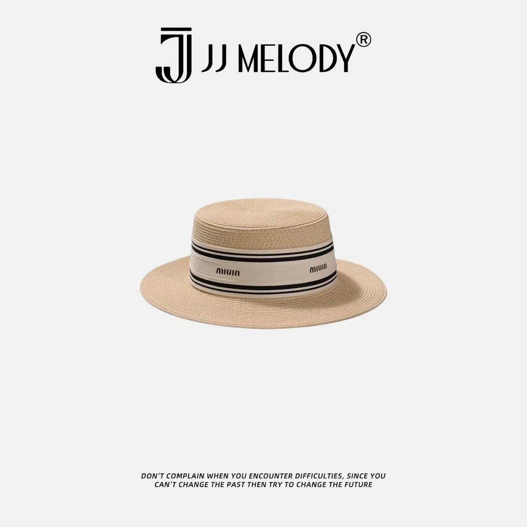 JJ Melody【缪家字母】CM4003 平顶草帽 B