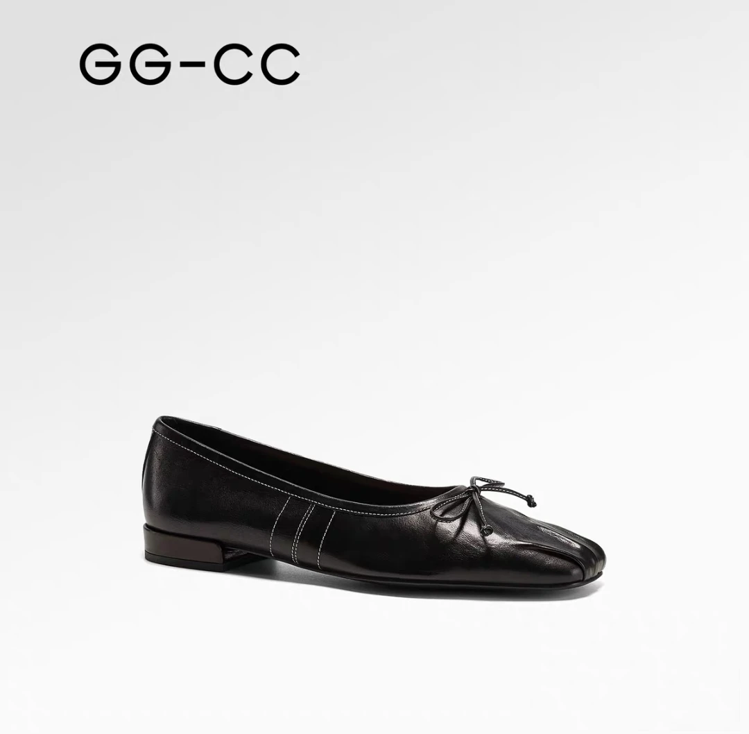 【清冷千金】GGCC2025秋季新款法式浪漫芭蕾舞鞋女一脚蹬浅口单鞋