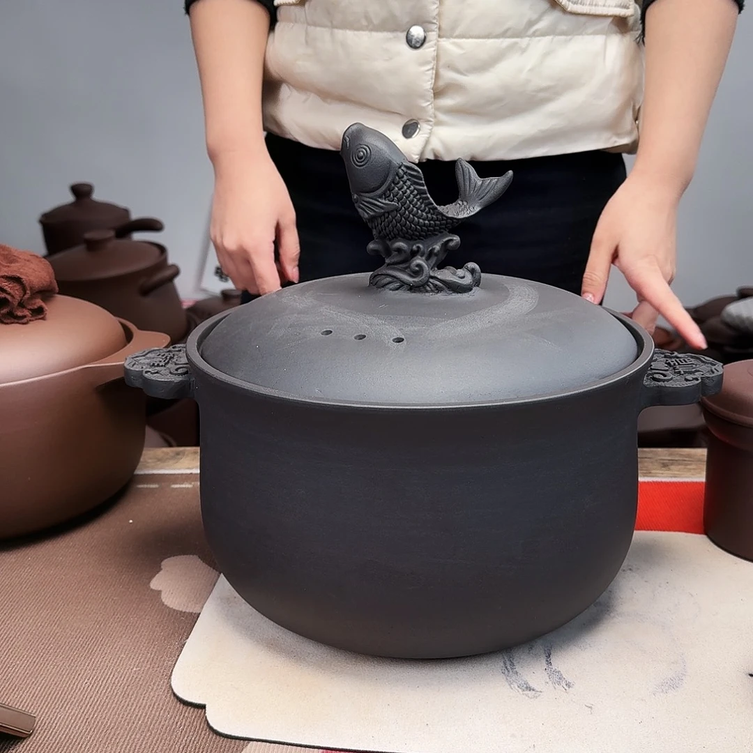 紫砂砂锅7.5升微微微瑕