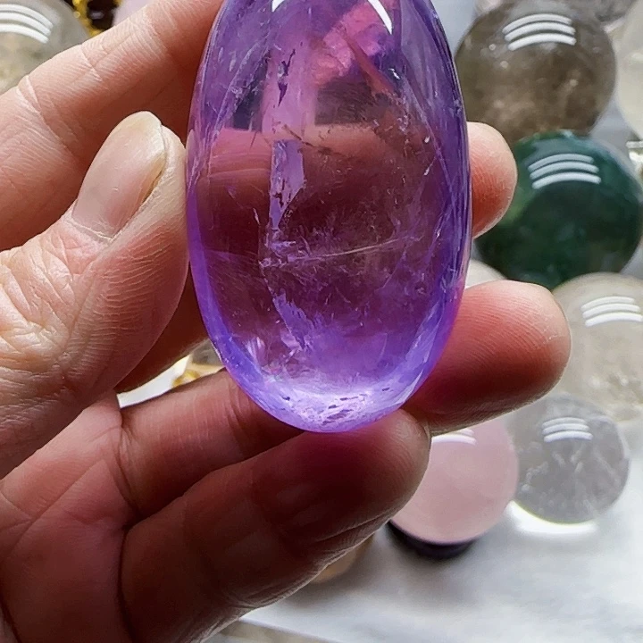 水晶手把件未镶嵌天然