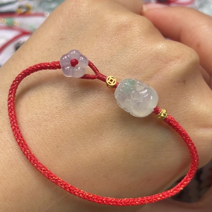 翡翠未镶嵌手绳16手围