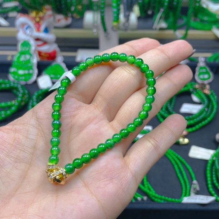 翡翠未镶嵌手链手链5