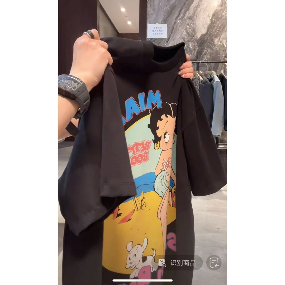 徐秋阳  沙滩美人（大版型）春季新款百搭时尚休闲显瘦短袖12779