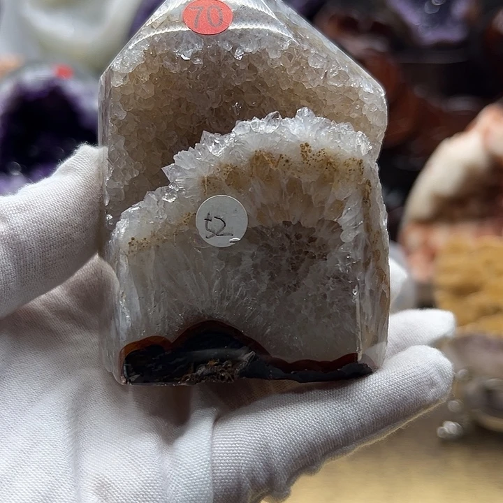 水晶珠宝半成品未镶嵌能量柱子70