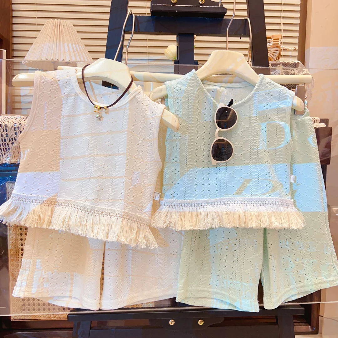 【Dany.rabbit】女童夏套装2025新款女孩夏季无袖背心上衣洋气宝宝