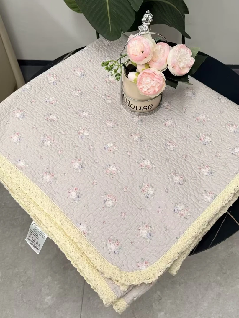 纯棉棉花花边床盖 春夏新款印花小清新 专享