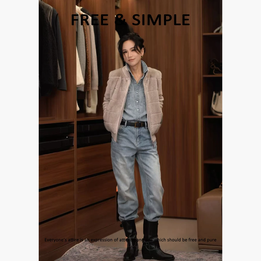 Free&Simple-‘银兰鹅绒顶配版’秋冬款时尚拼接款羽绒服-ADE2659