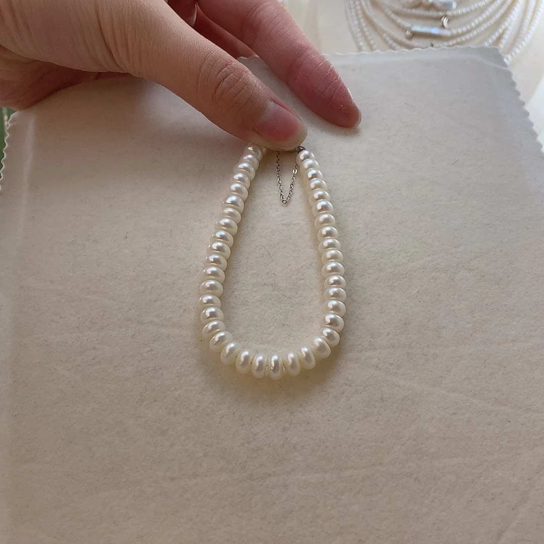 银S925镶嵌手绳淡水珍珠