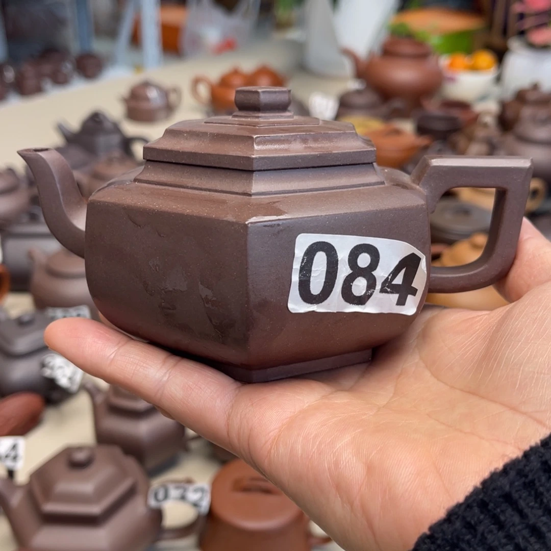 茶壶紫砂六方雪华300毫升