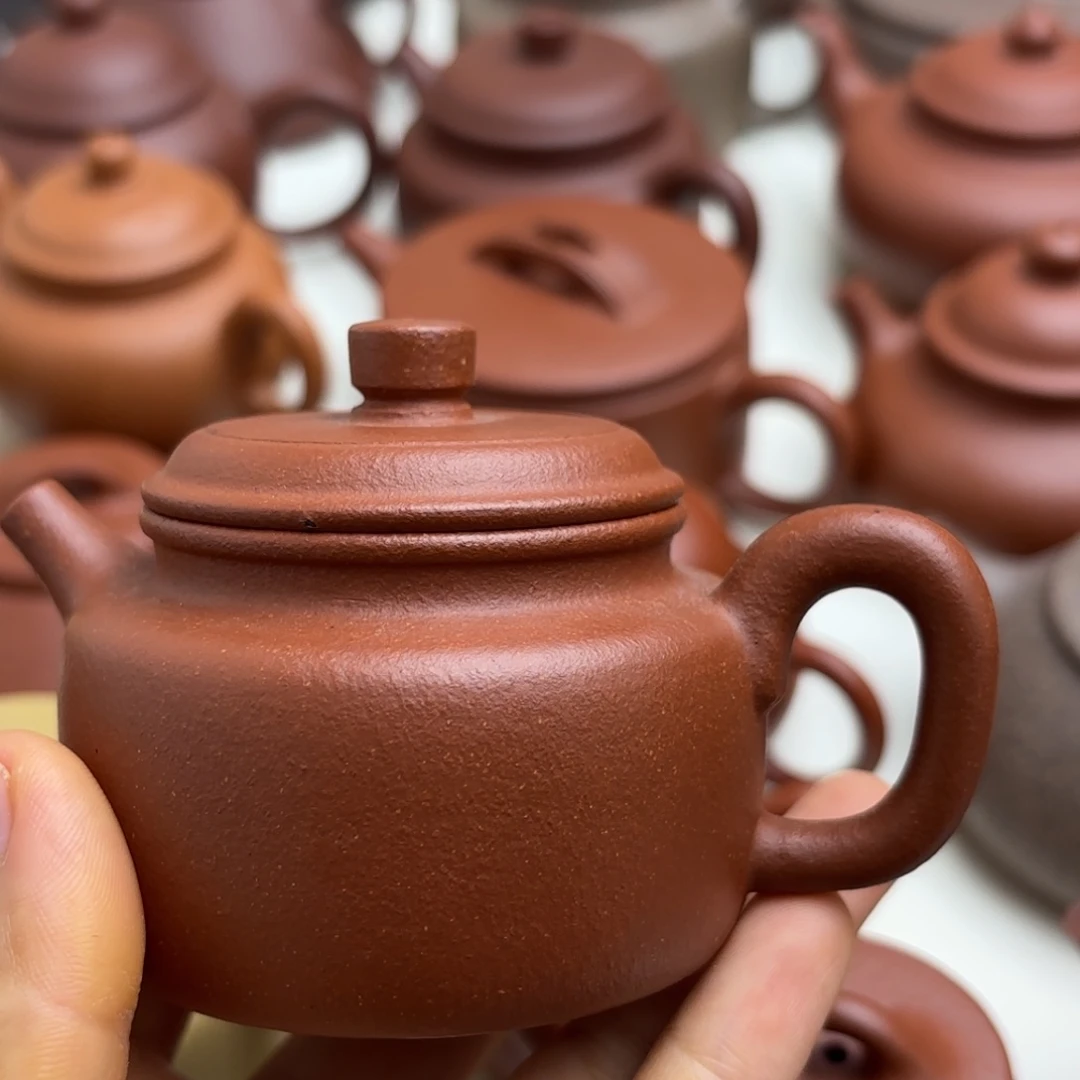 一***利茶壶紫砂红降坡德钟100cc