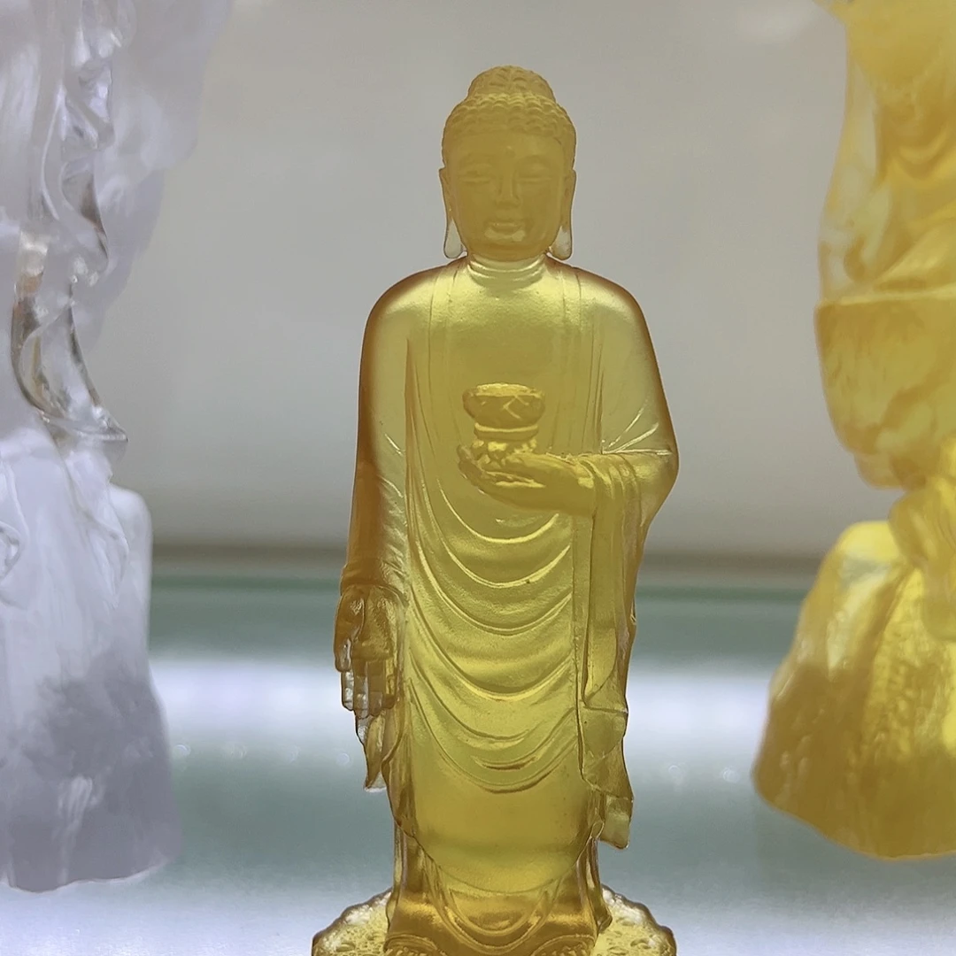 【闪购商品】手工艺品琉璃阿弥陀佛 11cm
