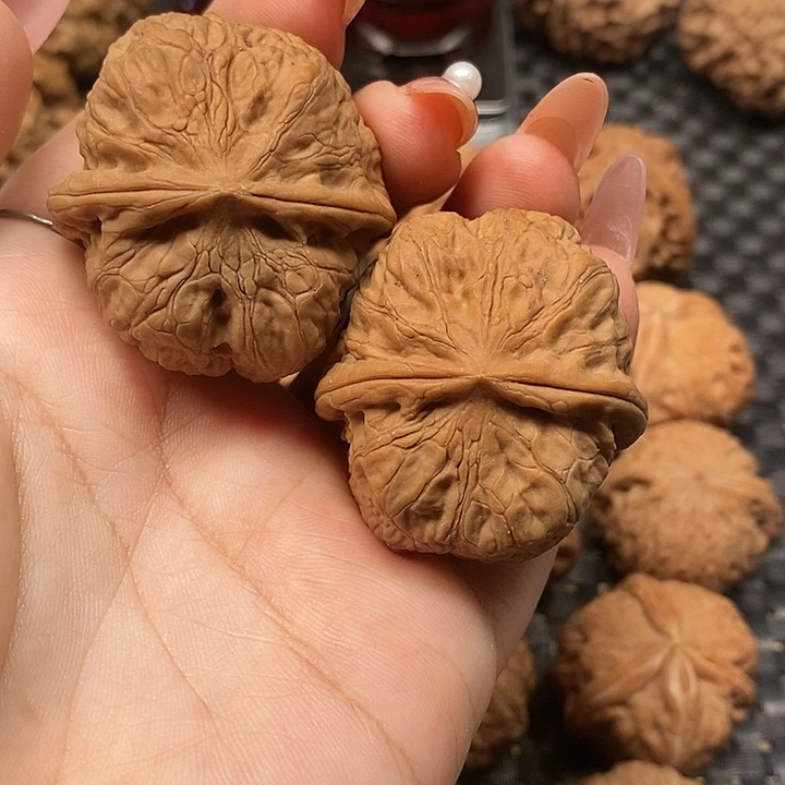 吊坠文玩核桃红方印41
